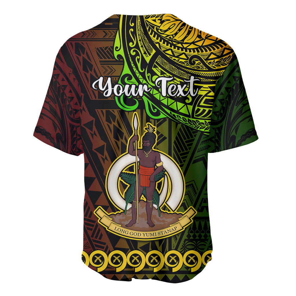Personalised Father Day Vanuatu Baseball Jersey I Love You Dad Reggae Version LT14 - Polynesian Pride
