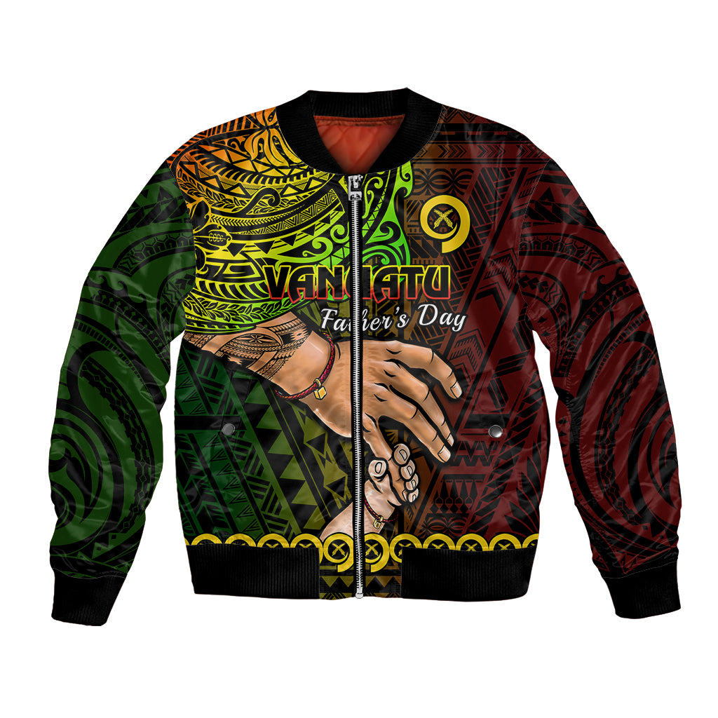 Personalised Father Day Vanuatu Bomber Jacket I Love You Dad Reggae Version LT14 Unisex Reggae - Polynesian Pride
