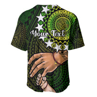 Personalised Father Day Cook Islands Baseball Jersey I Love You Dad Kuki Airani Turtle Pattern LT14 - Polynesian Pride