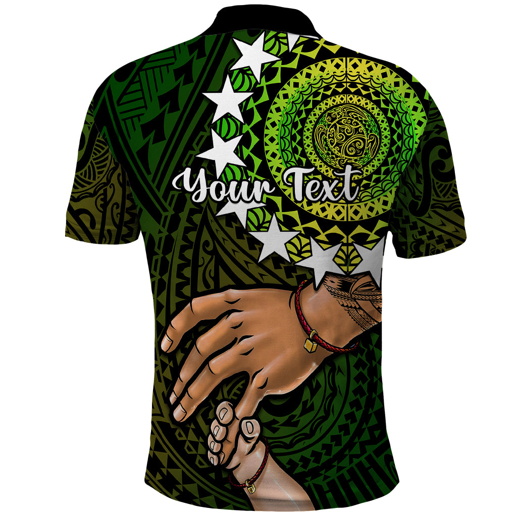 Custom Father Day Cook Islands Polo Shirt I Love You Dad Kuki Airani Turtle Pattern LT14 - Polynesian Pride