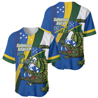 Solomon Islands Independence Day Baseball Jersey Happy 7 July Crocodile Flag Style
