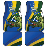 Solomon Islands Independence Day Car Mats Happy 7 July Crocodile Flag Style