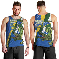 Solomon Islands Independence Day Men Tank Top Happy 7 July Crocodile Flag Style