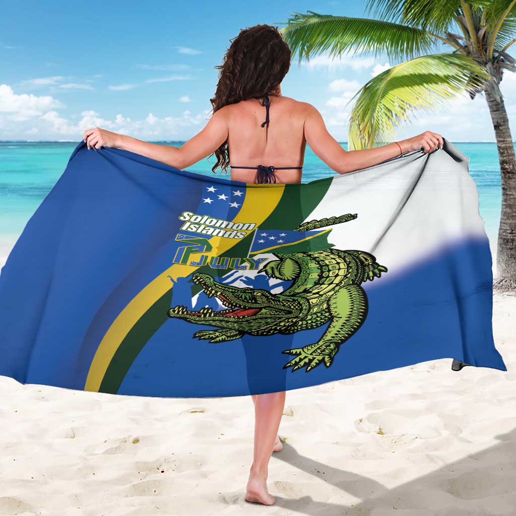 Solomon Islands Independence Day Sarong Happy 7 July Crocodile Flag Style