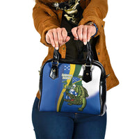 Solomon Islands Independence Day Shoulder Handbag Happy 7 July Crocodile Flag Style