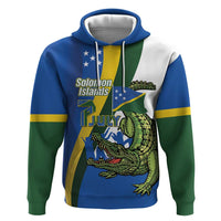 Solomon Islands Independence Day Zip Hoodie Happy 7 July Crocodile Flag Style