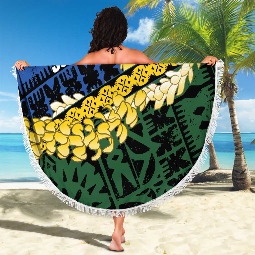 Halo Olaketa Solomon Islands Tapa Pattern Beach Blanket