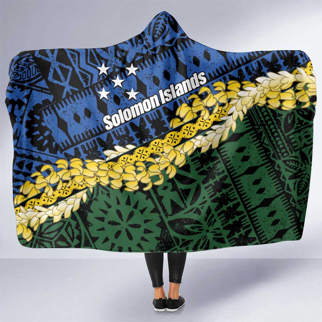 Halo Olaketa Solomon Islands Tapa Pattern Hooded Blanket