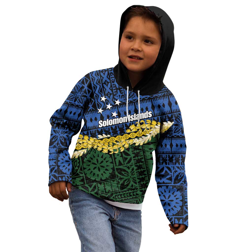 Halo Olaketa Solomon Islands Tapa Pattern Kid Hoodie