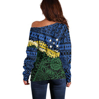 Halo Olaketa Solomon Islands Tapa Pattern Off Shoulder Sweater