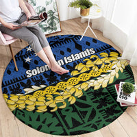 Halo Olaketa Solomon Islands Tapa Pattern Round Carpet