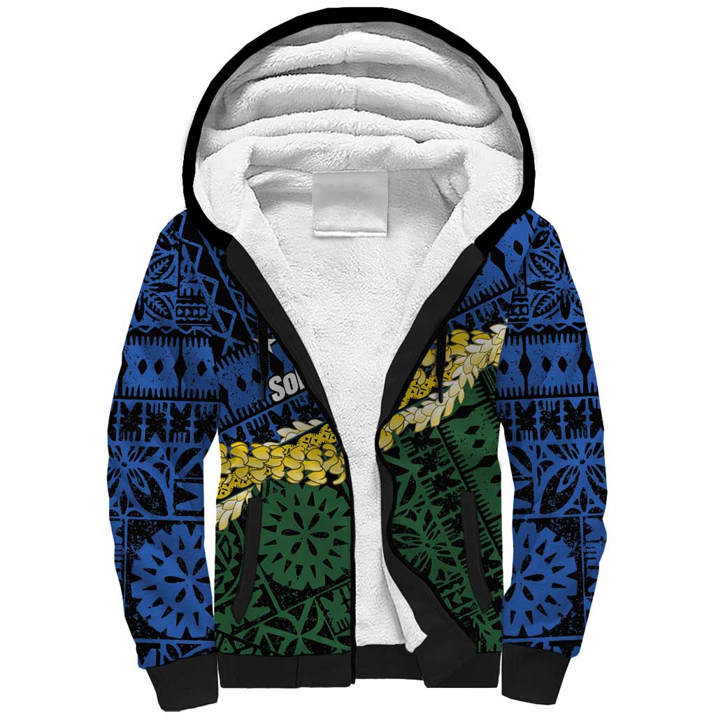 Halo Olaketa Solomon Islands Tapa Pattern Sherpa Hoodie