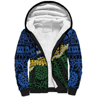 Halo Olaketa Solomon Islands Tapa Pattern Sherpa Hoodie