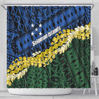 Halo Olaketa Solomon Islands Tapa Pattern Shower Curtain