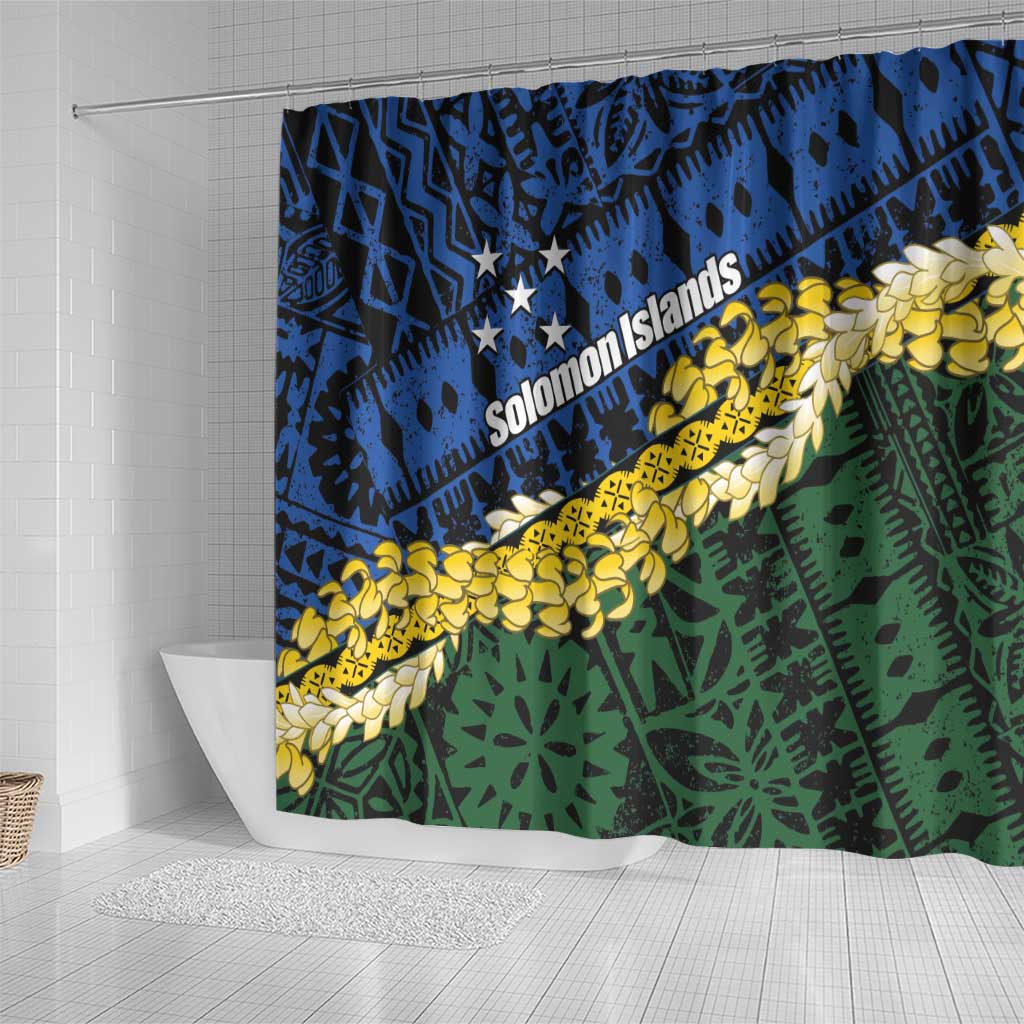 Halo Olaketa Solomon Islands Tapa Pattern Shower Curtain
