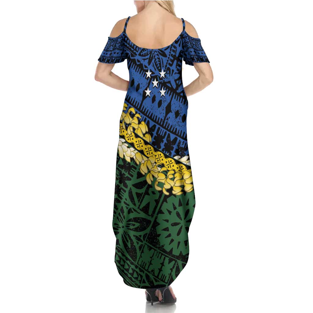 Halo Olaketa Solomon Islands Tapa Pattern Summer Maxi Dress