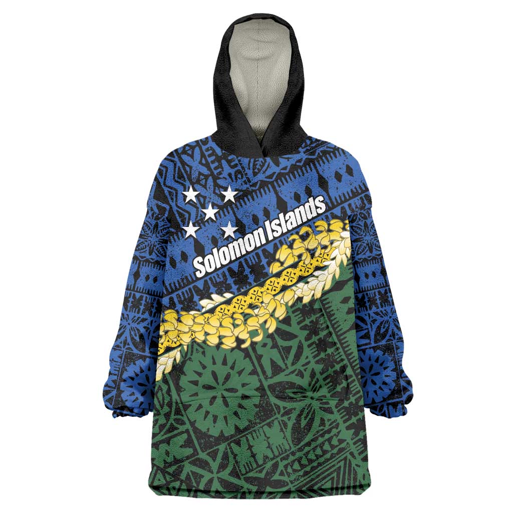 Halo Olaketa Solomon Islands Tapa Pattern Wearable Blanket Hoodie