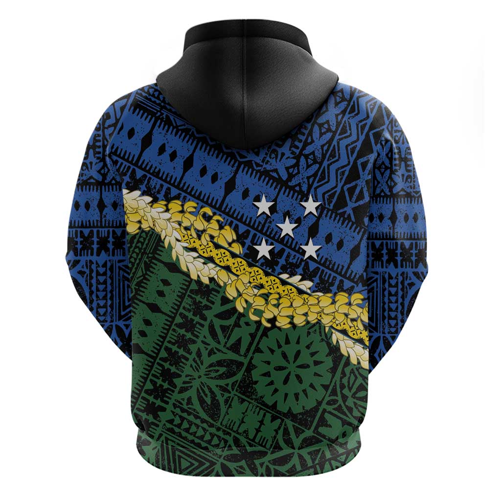 Halo Olaketa Solomon Islands Tapa Pattern Zip Hoodie