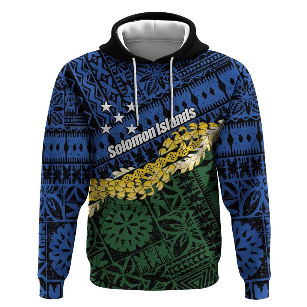 Halo Olaketa Solomon Islands Tapa Pattern Zip Hoodie