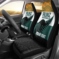 AUNZ Rugby Custom Car Seat Cover Australia Kangaroo New Zealand Silver Fern - Polynesian Pride