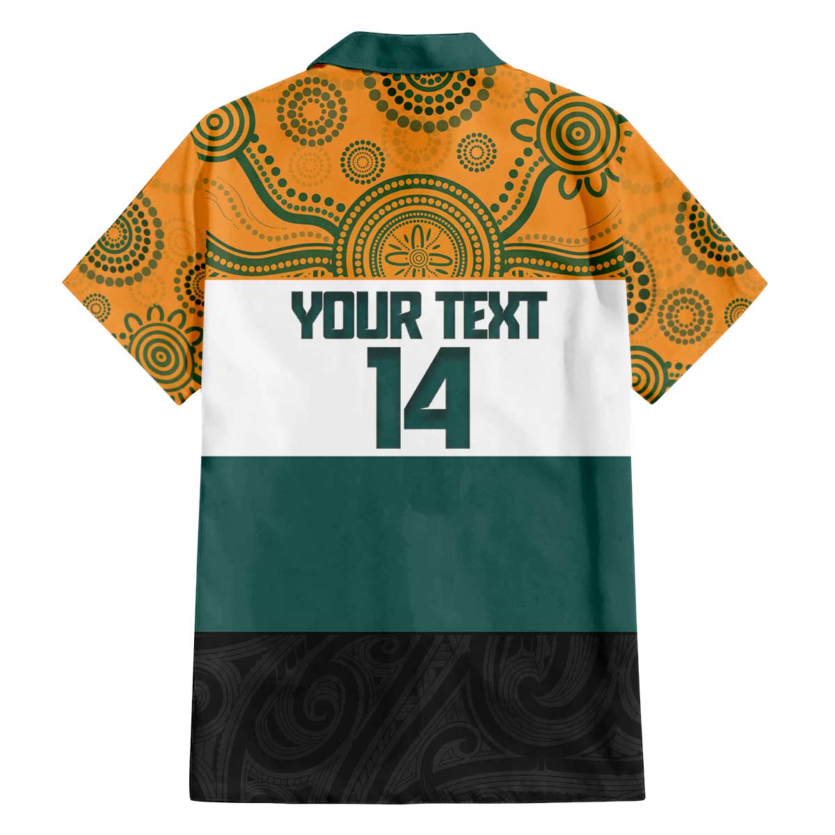 AUNZ Rugby Custom Family Matching Off The Shoulder Long Sleeve Dress and Hawaiian Shirt Australia Kangaroo New Zealand Silver Fern - Polynesian Pride