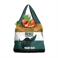 AUNZ Rugby Custom Grocery Bag Australia Kangaroo New Zealand Silver Fern - Polynesian Pride