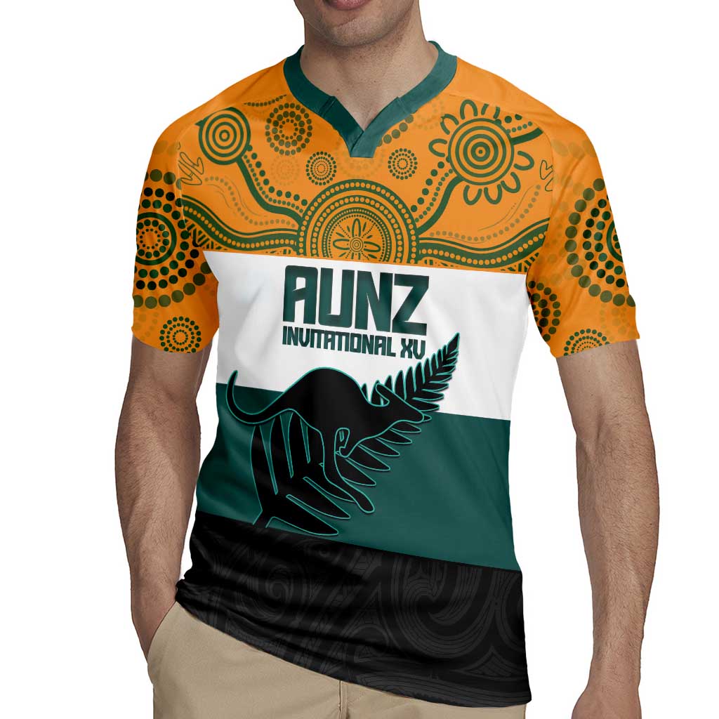 AUNZ Rugby Custom Rugby Jersey Australia Kangaroo New Zealand Silver Fern - Polynesian Pride