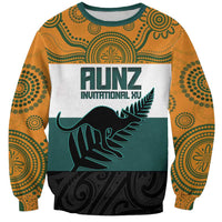 AUNZ Rugby Custom Sweatshirt Australia Kangaroo New Zealand Silver Fern - Polynesian Pride