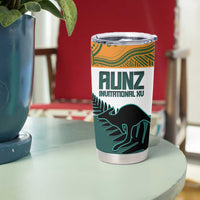 AUNZ Rugby Custom Tumbler Cup Australia Kangaroo New Zealand Silver Fern - Polynesian Pride