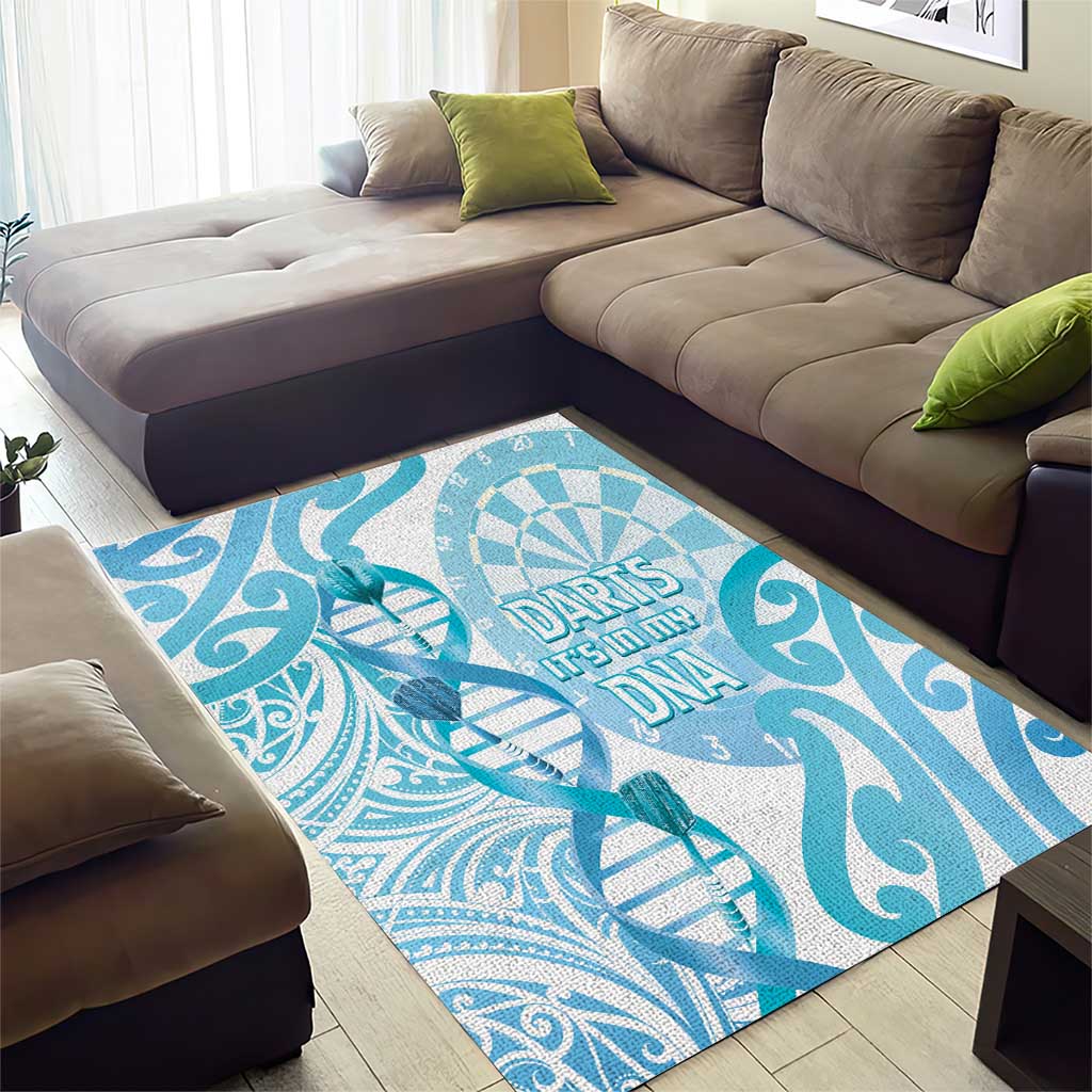 New Zealand Darts Area Rug Aotearoa Maori Its In My DNA White - Polynesian Pride