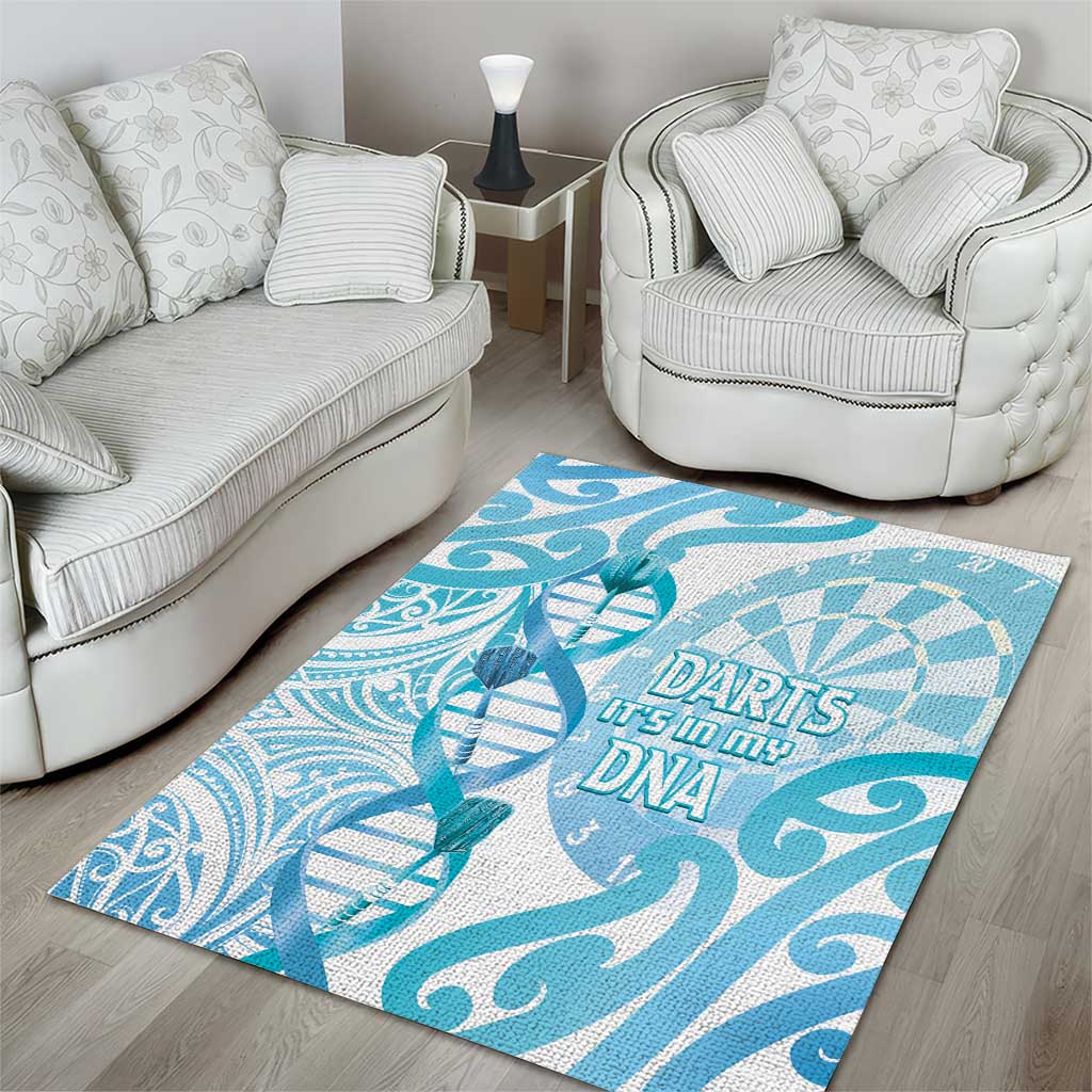 New Zealand Darts Area Rug Aotearoa Maori Its In My DNA White - Polynesian Pride