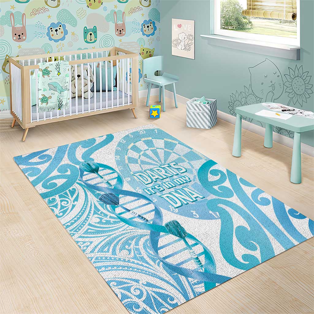 New Zealand Darts Area Rug Aotearoa Maori Its In My DNA White - Polynesian Pride