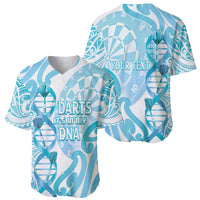 Personalised New Zealand Darts Baseball Jersey Aotearoa Maori Its In My DNA White - Polynesian Pride
