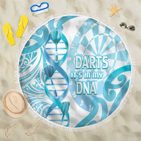New Zealand Darts Beach Blanket Aotearoa Maori Its In My DNA White LT14 One Size 150cm White - Polynesian Pride