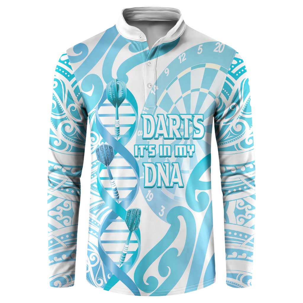 Personalised New Zealand Darts Button Sweatshirt Aotearoa Maori Its In My DNA White LT14 White - Polynesian Pride