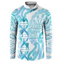 Personalised New Zealand Darts Button Sweatshirt Aotearoa Maori Its In My DNA White LT14 White - Polynesian Pride