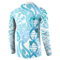 Personalised New Zealand Darts Button Sweatshirt Aotearoa Maori Its In My DNA White LT14 - Polynesian Pride