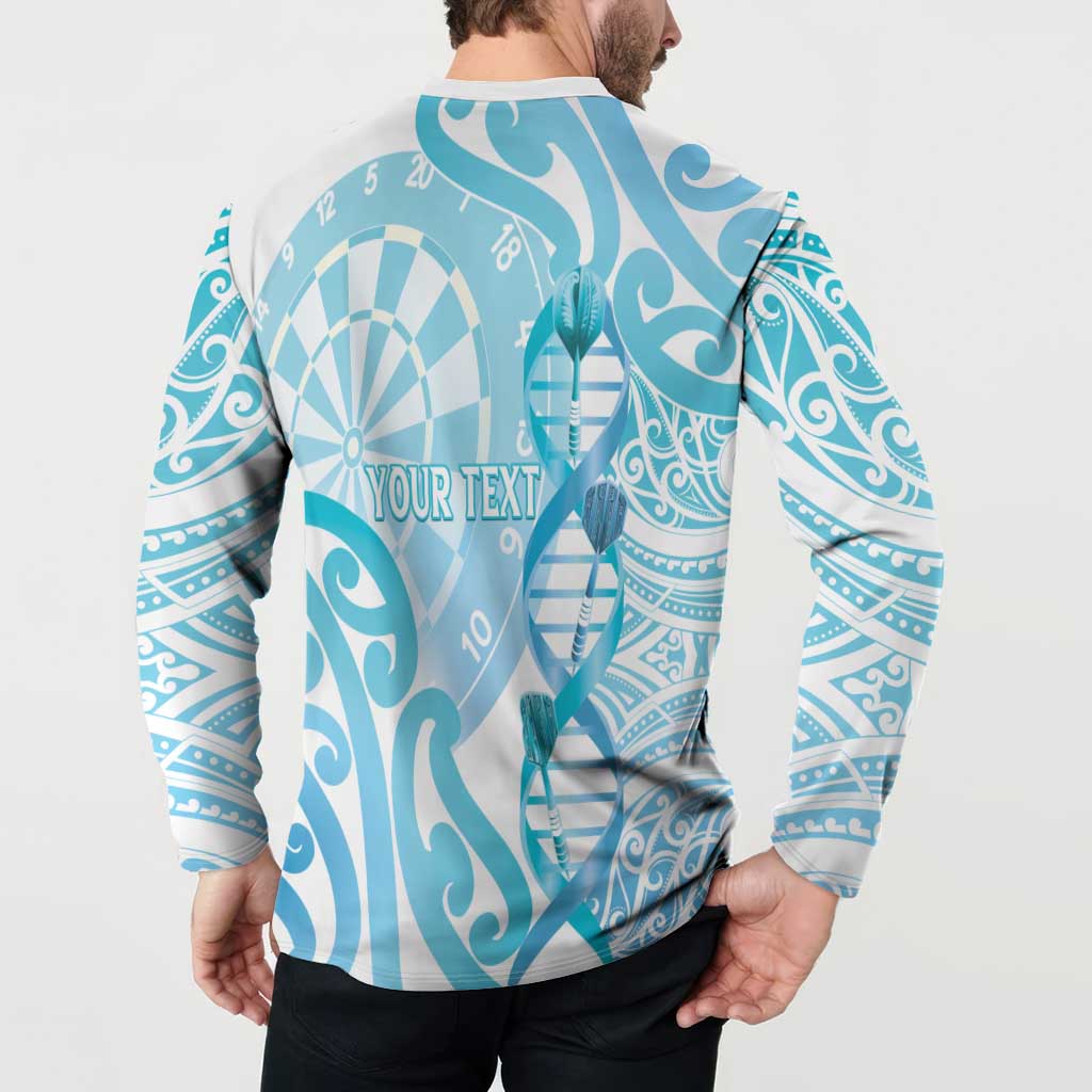 Personalised New Zealand Darts Button Sweatshirt Aotearoa Maori Its In My DNA White LT14 - Polynesian Pride
