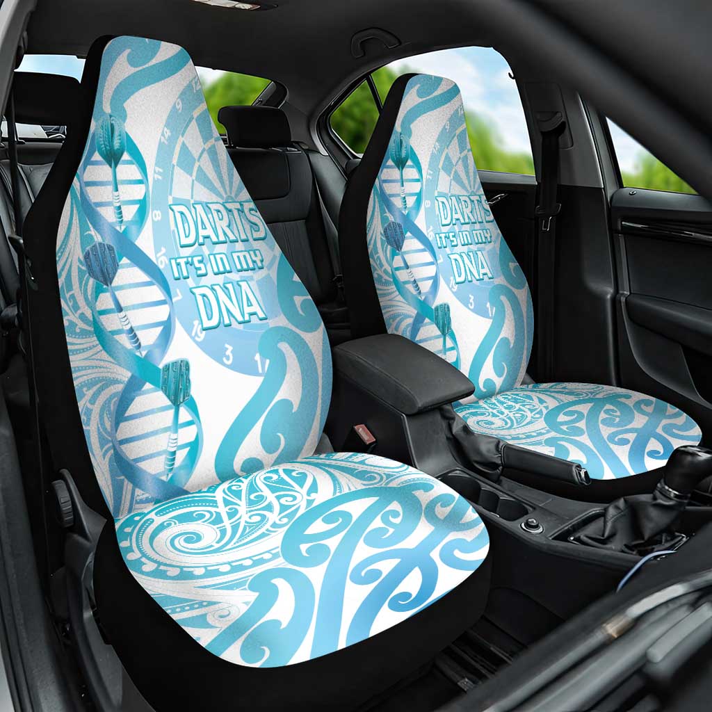 New Zealand Darts Car Seat Cover Aotearoa Maori Its In My DNA White - Polynesian Pride