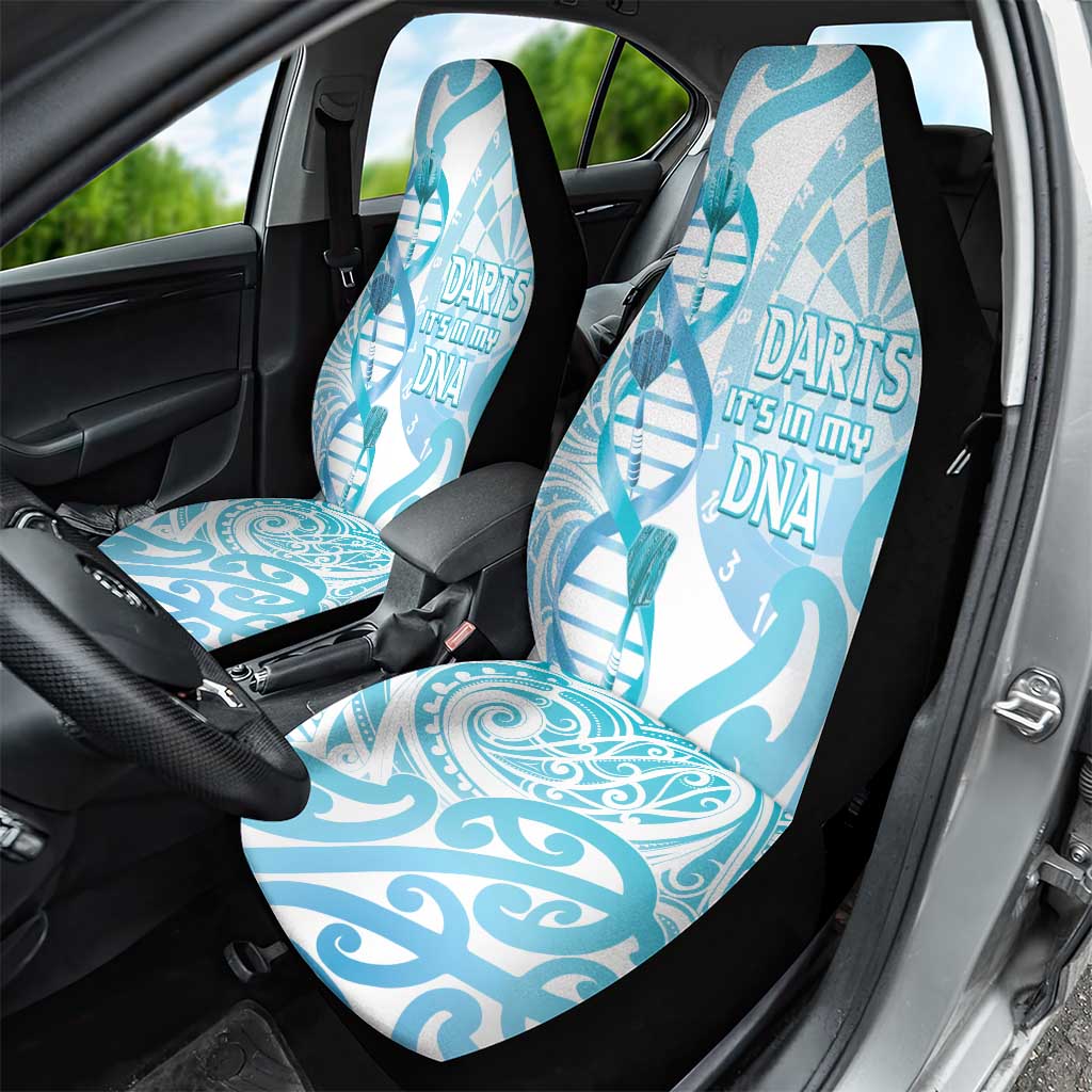 New Zealand Darts Car Seat Cover Aotearoa Maori Its In My DNA White - Polynesian Pride