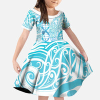 Personalised New Zealand Darts Family Matching Mermaid Dress and Hawaiian Shirt Aotearoa Maori Its In My DNA White - Polynesian Pride
