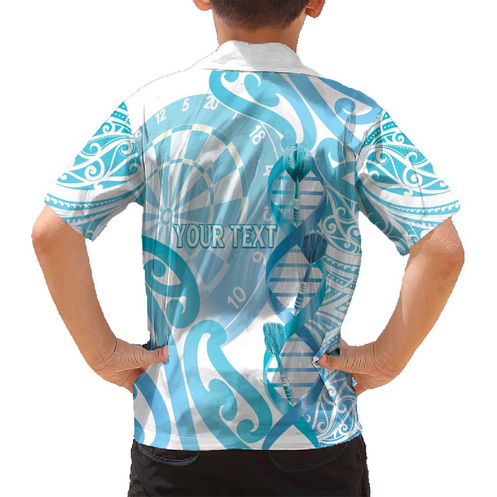 Personalised New Zealand Darts Family Matching Off Shoulder Short Dress and Hawaiian Shirt Aotearoa Maori Its In My DNA White - Polynesian Pride