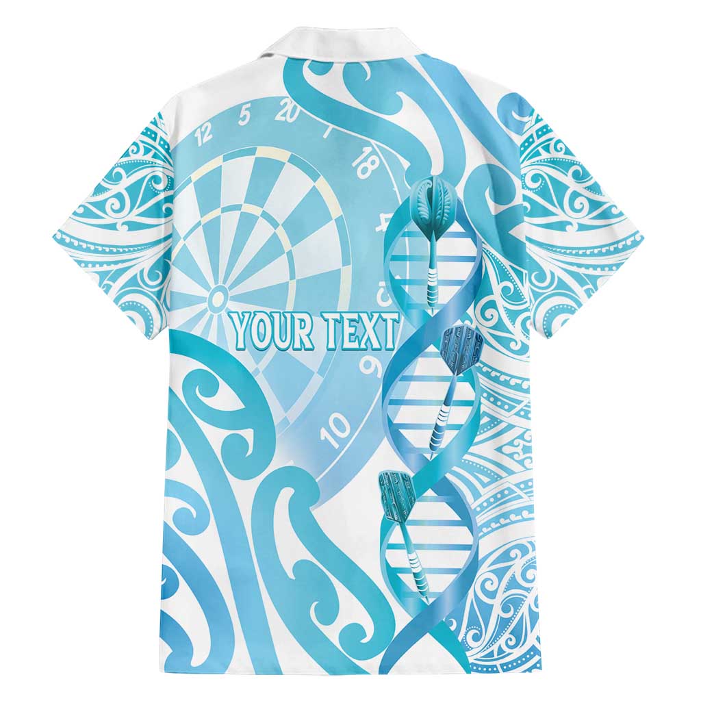 Personalised New Zealand Darts Family Matching Off Shoulder Short Dress and Hawaiian Shirt Aotearoa Maori Its In My DNA White - Polynesian Pride