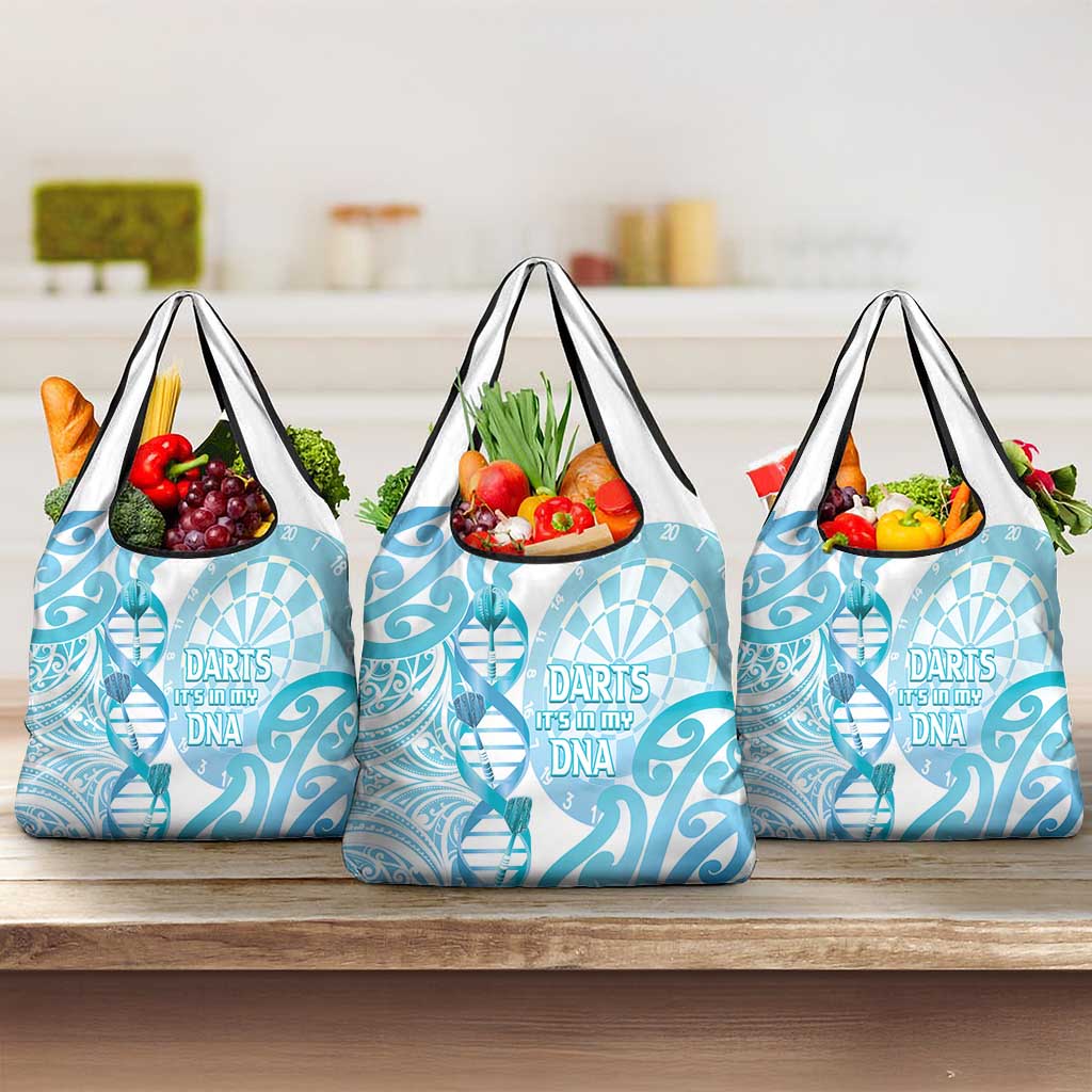 New Zealand Darts Grocery Bag Aotearoa Maori Its In My DNA White LT14 3-pack One Size White - Polynesian Pride