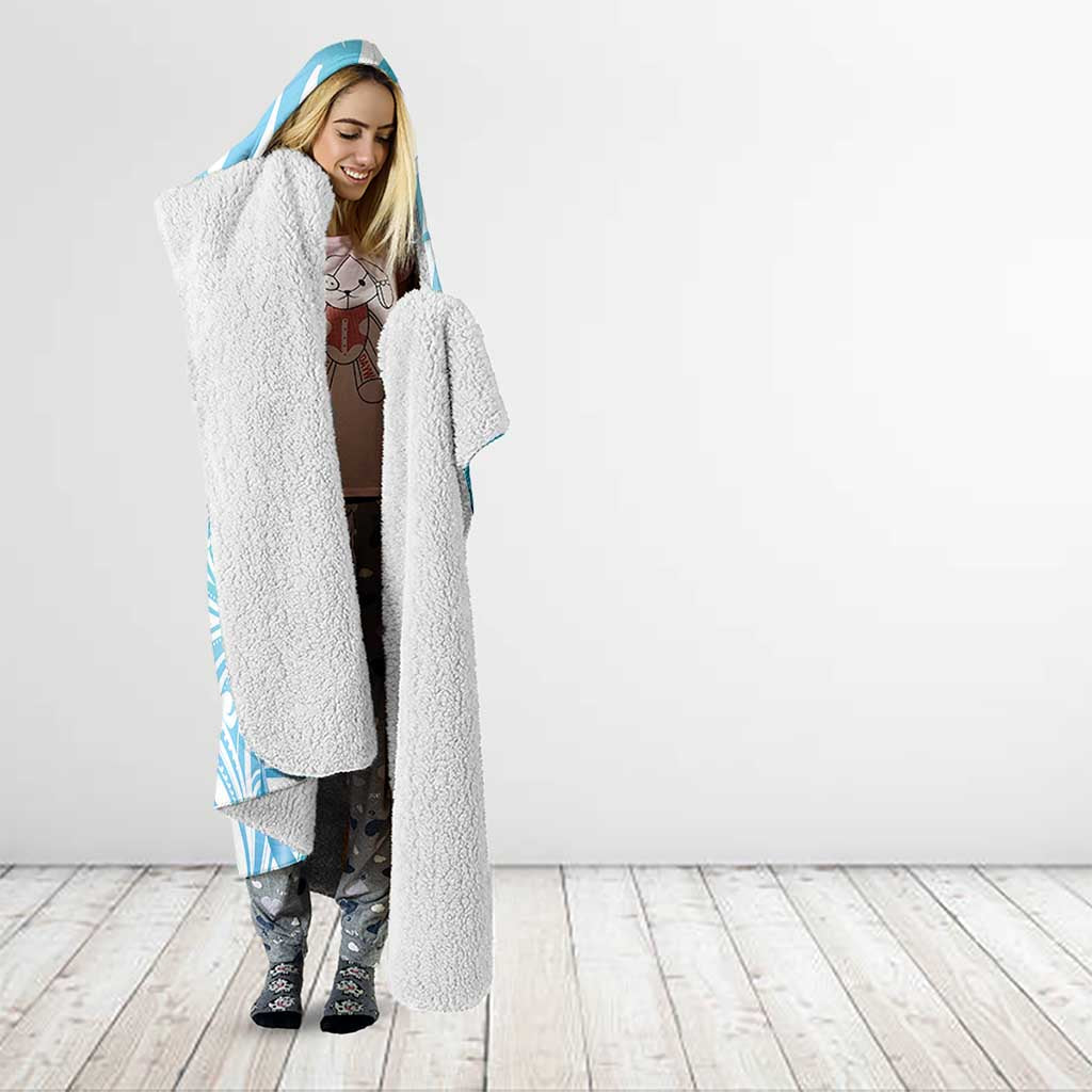 New Zealand Darts Hooded Blanket Aotearoa Maori Its In My DNA White - Polynesian Pride