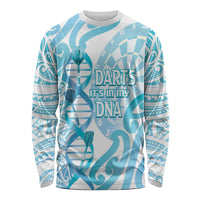 Personalised New Zealand Darts Long Sleeve Shirt Aotearoa Maori Its In My DNA White LT14 Unisex White - Polynesian Pride