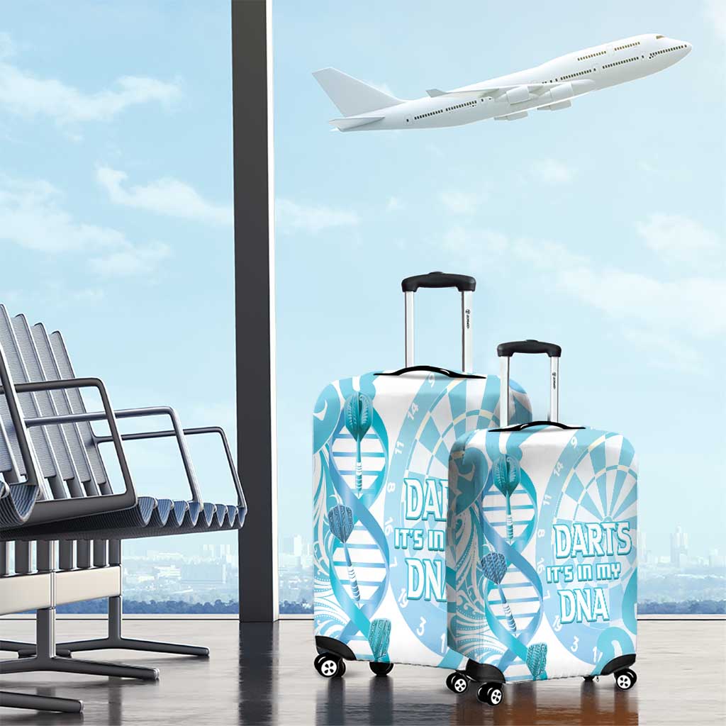 New Zealand Darts Luggage Cover Aotearoa Maori Its In My DNA White - Polynesian Pride