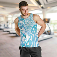 Personalised New Zealand Darts Men Tank Top Aotearoa Maori Its In My DNA White LT14 White - Polynesian Pride