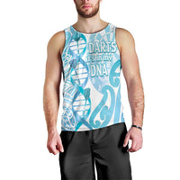 Personalised New Zealand Darts Men Tank Top Aotearoa Maori Its In My DNA White LT14 - Polynesian Pride