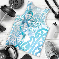 Personalised New Zealand Darts Men Tank Top Aotearoa Maori Its In My DNA White LT14 - Polynesian Pride